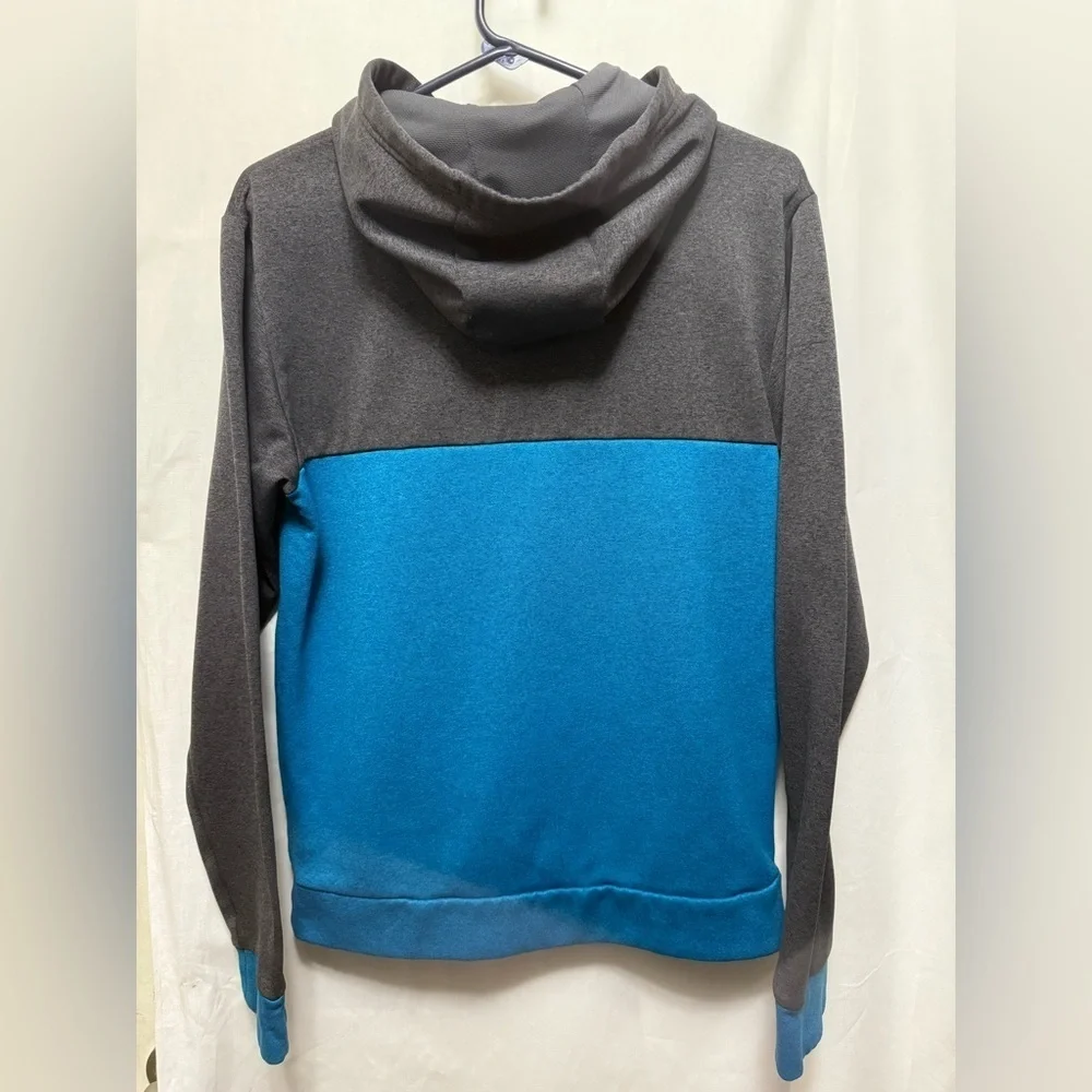 The North Face Men's Charcoal and Teal Hoodie Small Sweatshirt 0103